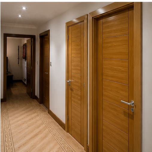 Oak internal door installation