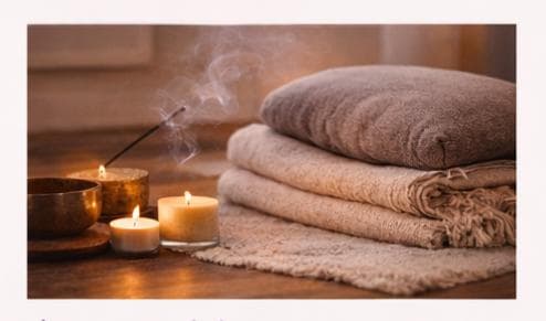 Blankets, singing bowls and candlelight