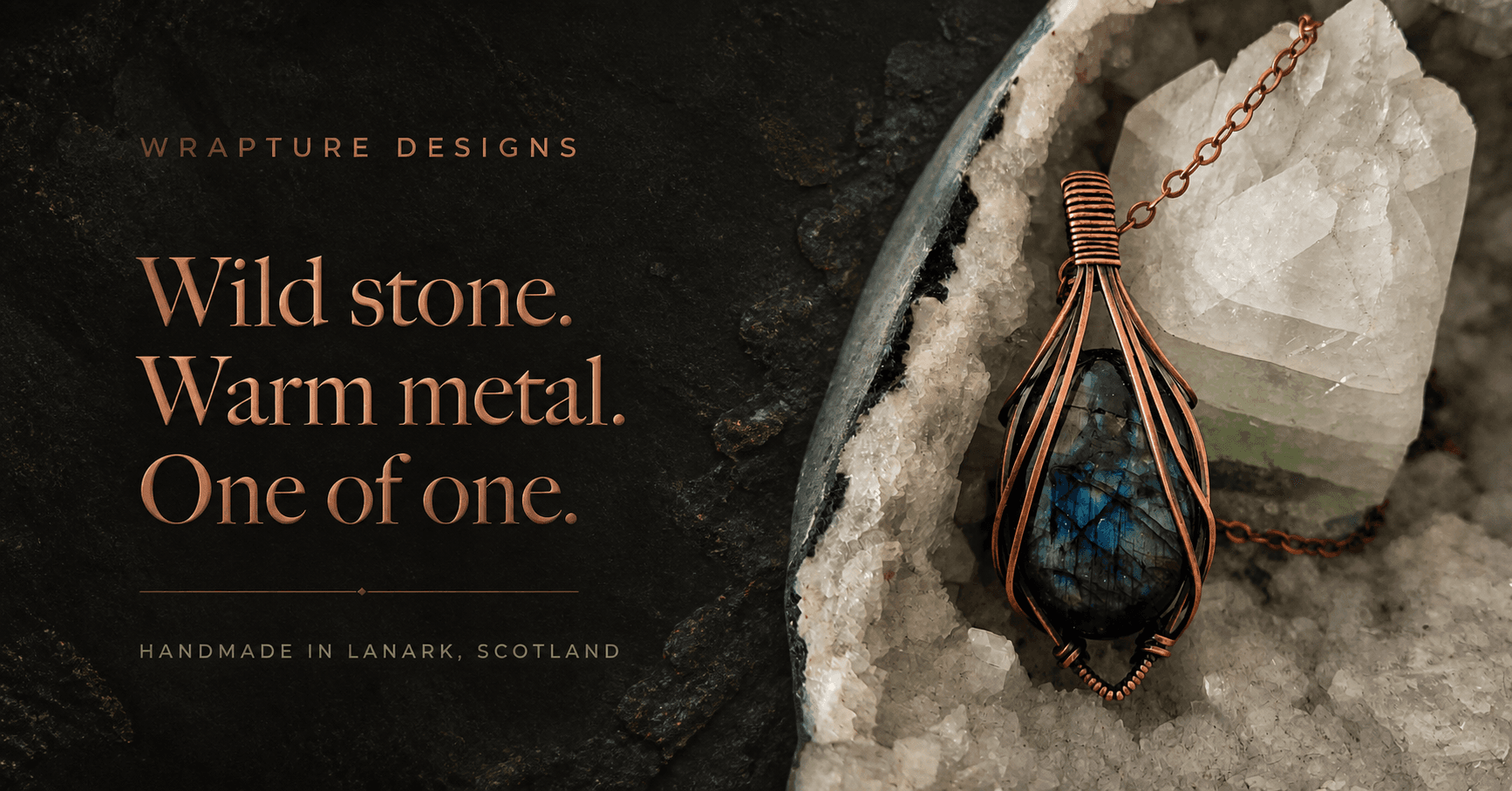 Wrapture Designs handcrafted gemstone jewellery website