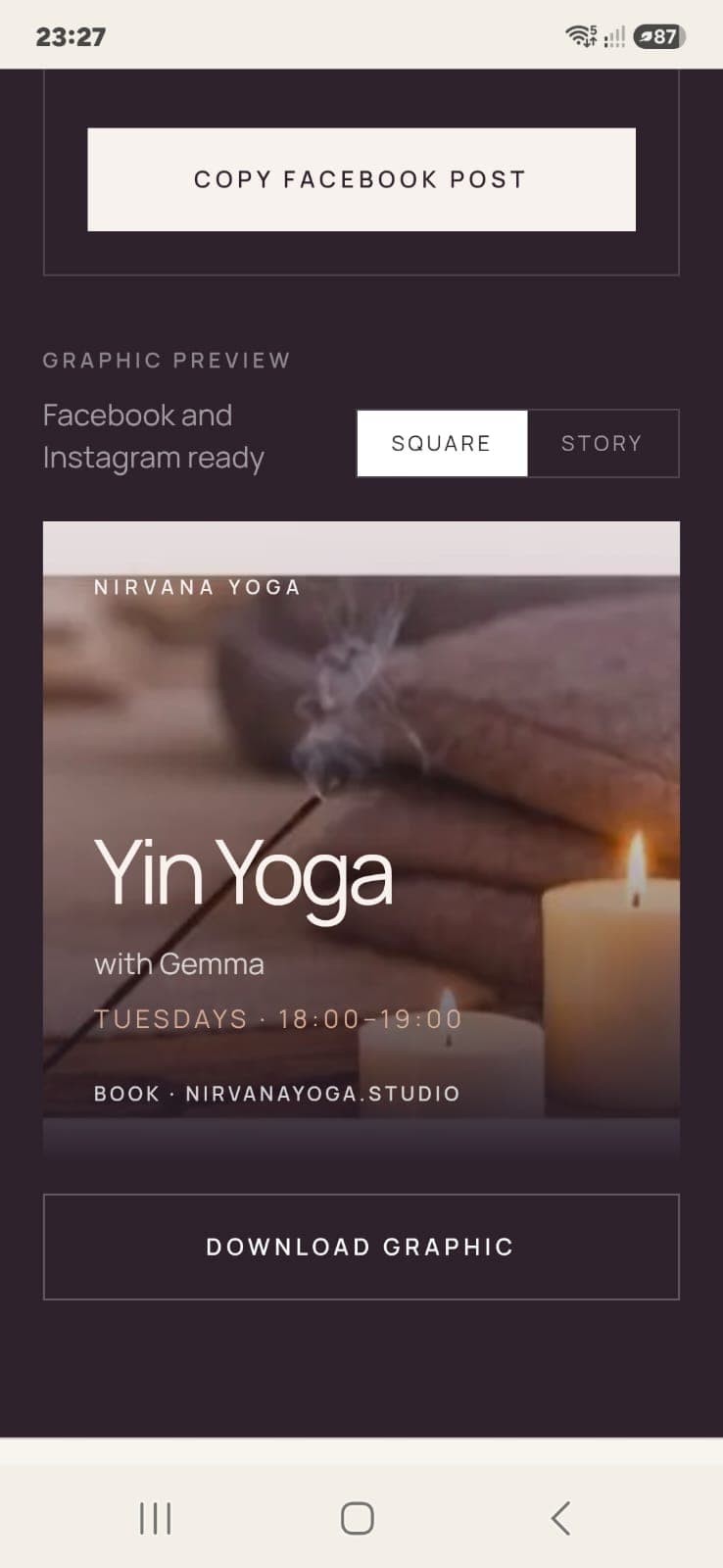 Downloadable square social artwork